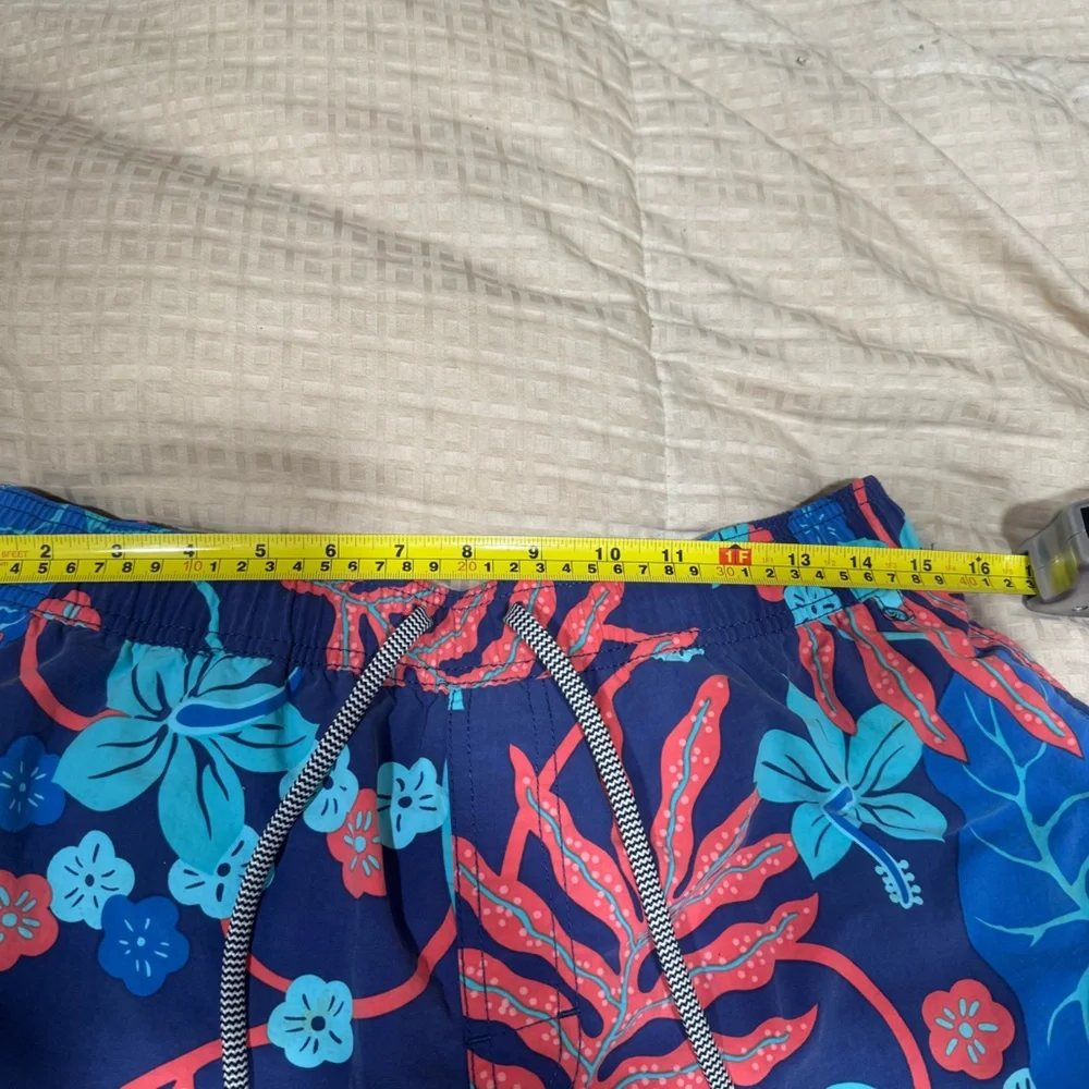 Reyn Spooner Blue and Pink Floral Swim Trunks
